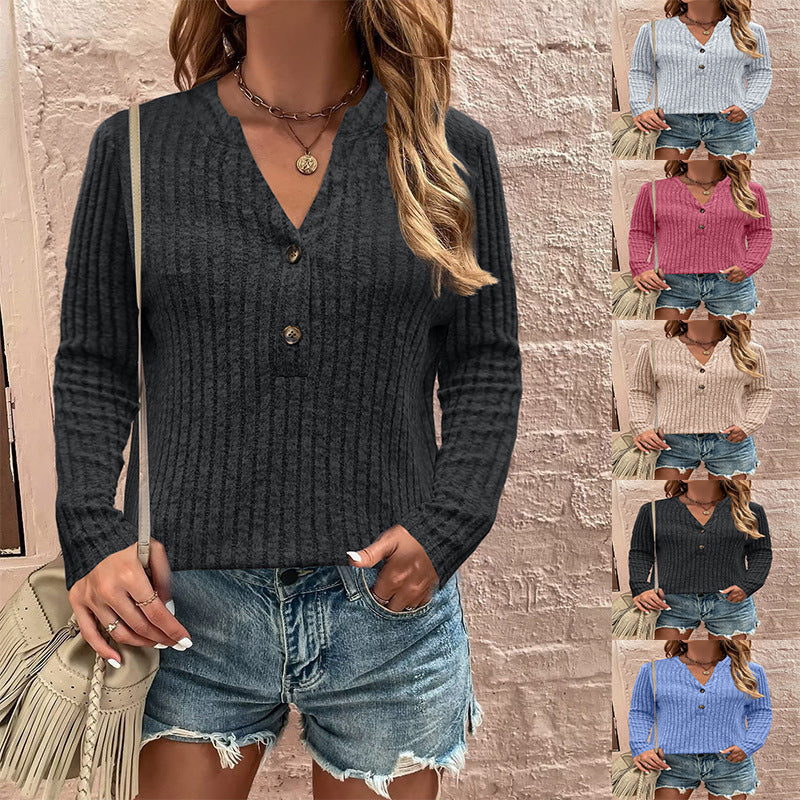 Dame afslappet langærmet skjorte med struktureret ribdesign og praktiske knapper Stilla