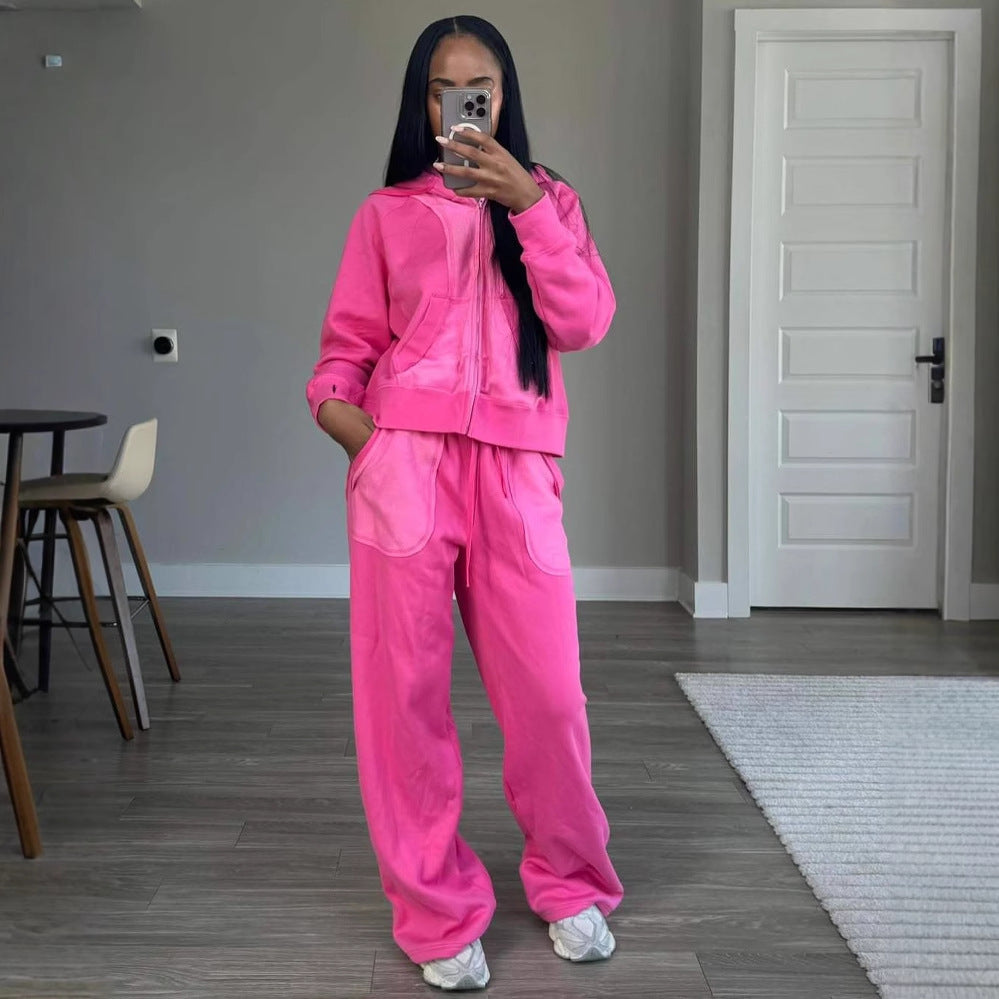 Dame afslappet hoodie- og fritidsbukser-sæt Stilla