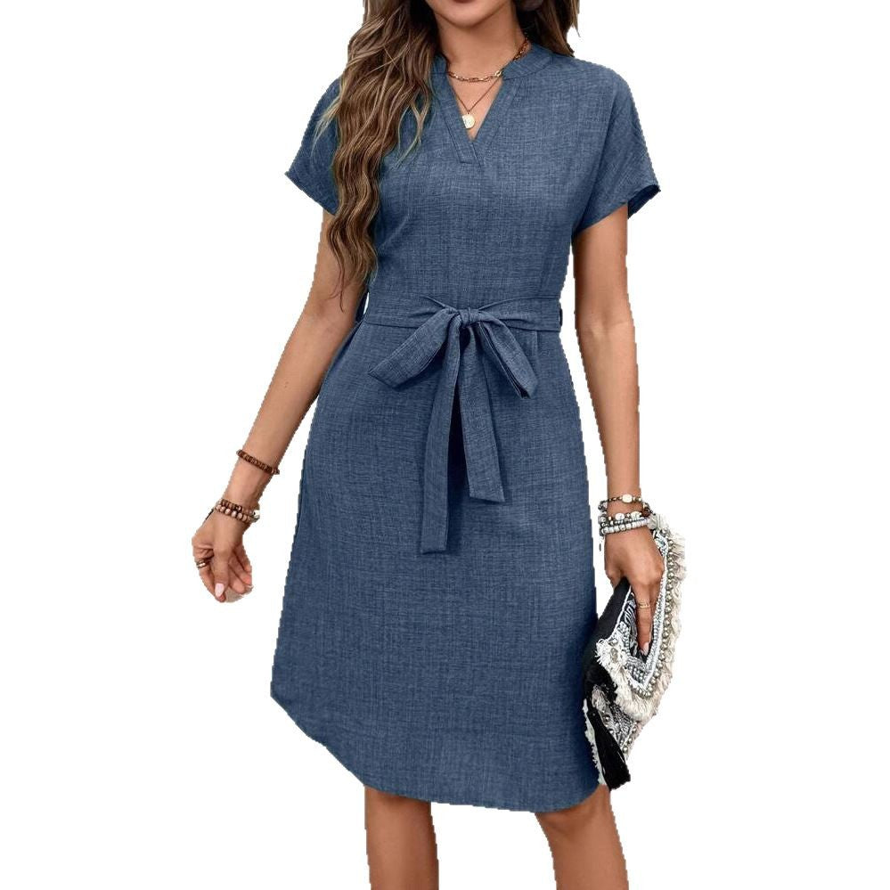 Dame afslappet midikjole i let stof Stilla