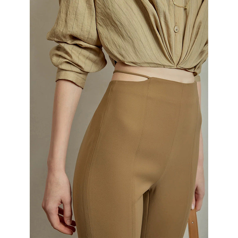 Dame elegant høj talje bukser med smal ben og moderne snit Stilla