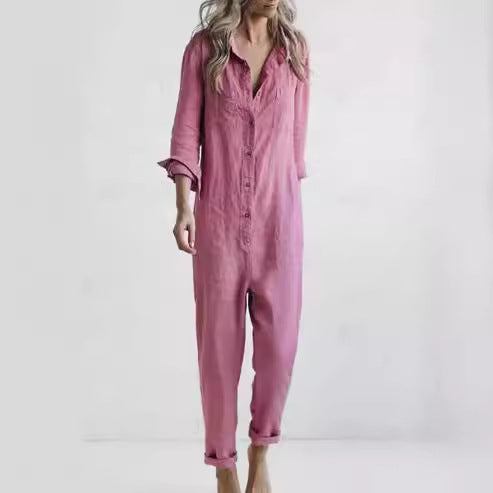 Dame Denim Overalls med praktiske lommer og komfortabel pasform Stilla