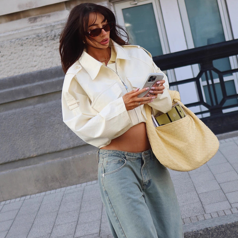 Dame cropped Utility-jakke Stilla