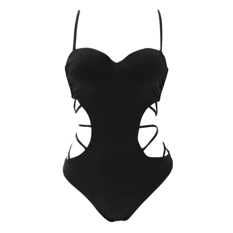 Dame Cut-Out Einteiler Badedragt med krydsdesign Stilla