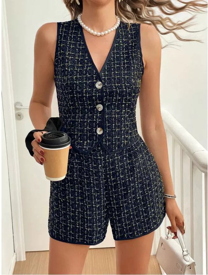 Dame elegant jumpsuit med knapdetaljer Stilla