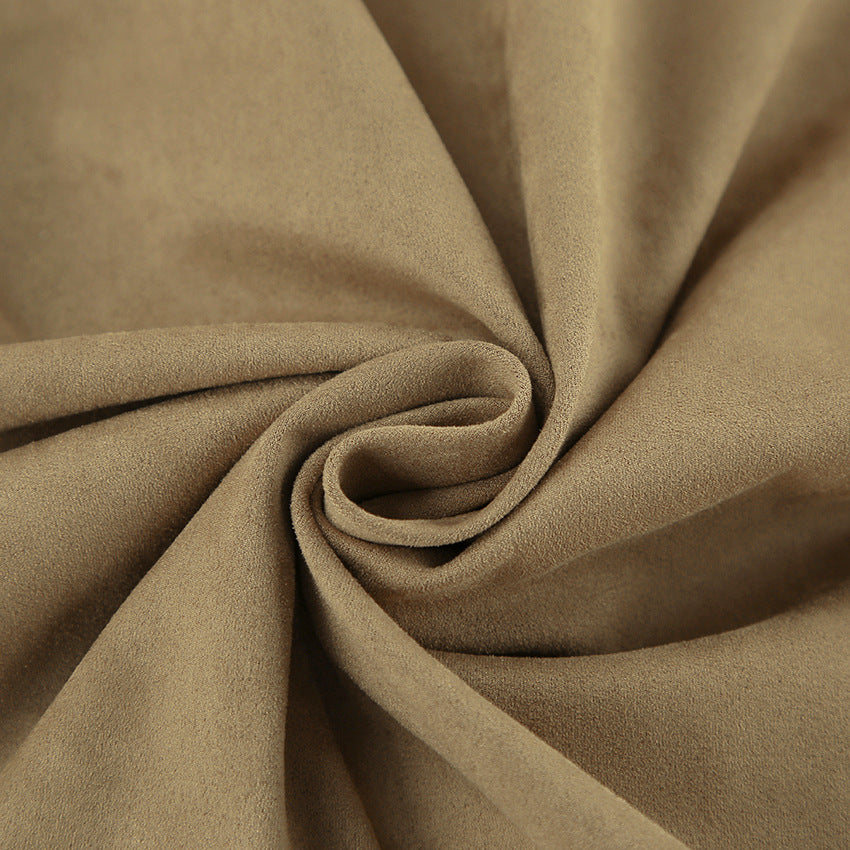 Dame elegant blazerjakke i blødt ruskindsimitat med praktiske lommer Stilla