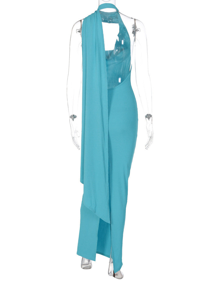Dame Elegant Jumpsuit med asymmetrisk design og flydende stof Stilla