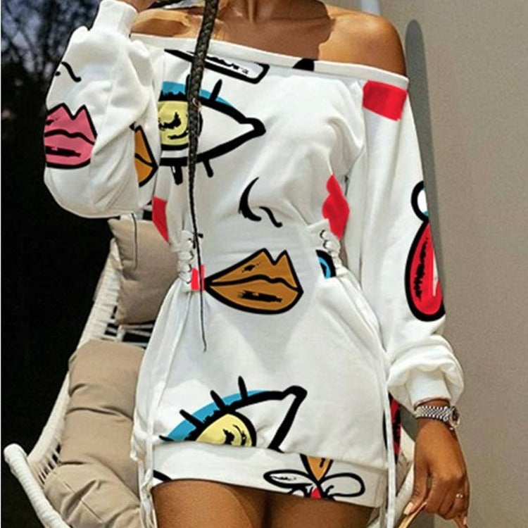 Dame afslappet camouflaged kjole Stilla