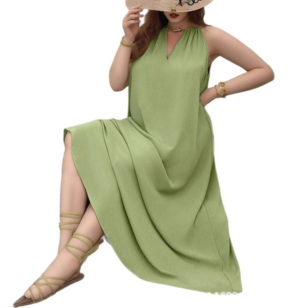 Dame Elegant Halterneck Maxikjole Stilla