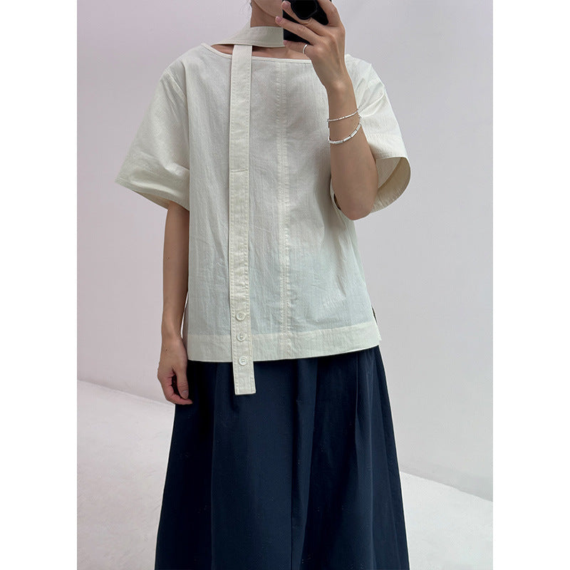 Dame afslappet oversized overdel med justerbart bælte Stilla