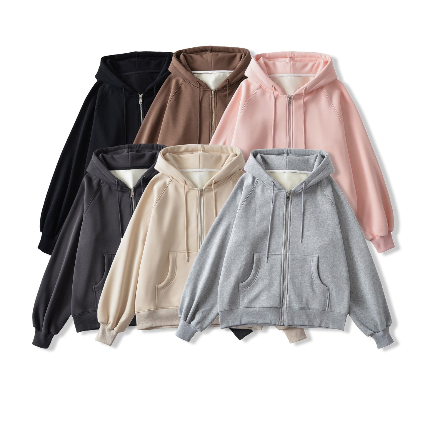 Dame afslappet hættejakke i oversized snit med sideindkapsling og høj kvalitet bomuldsblanding Stilla