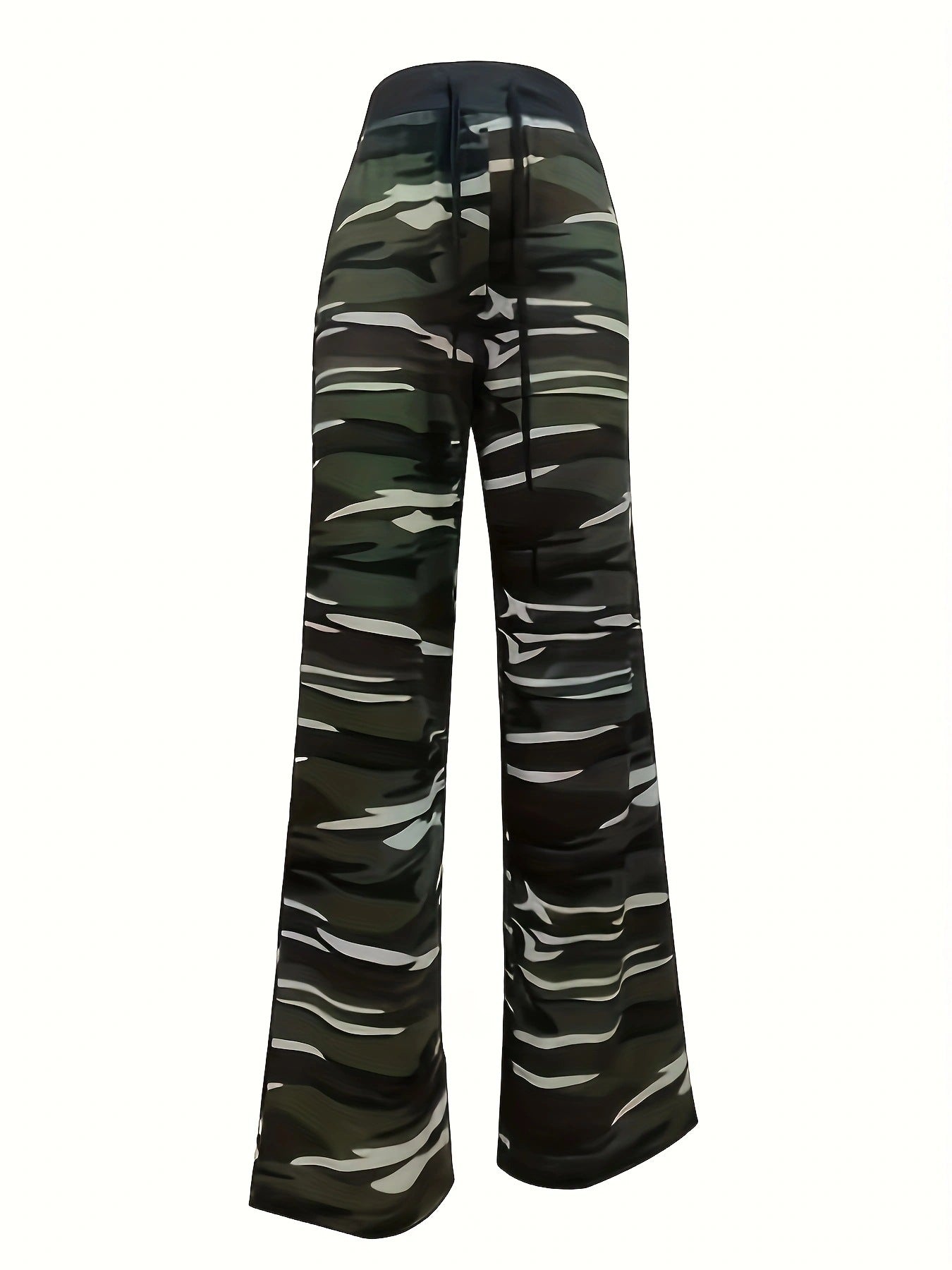 Dame afslappede fritidsshorts med elastisk talje og camouflage-design Stilla