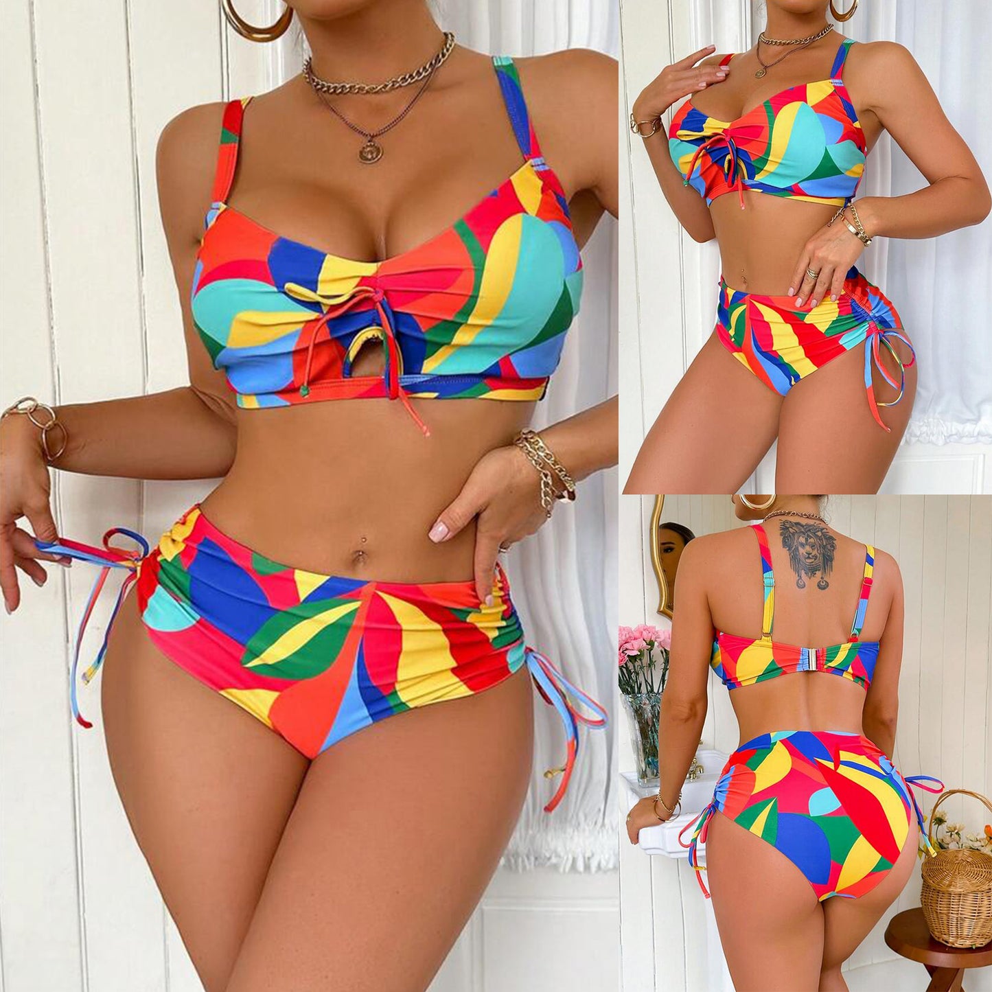 Dame bikini-sæt med justerbar talje og moderne design Stilla