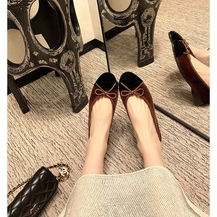 Dame Elegant Flad Ballet Sko med Sløjfedetail Stilla