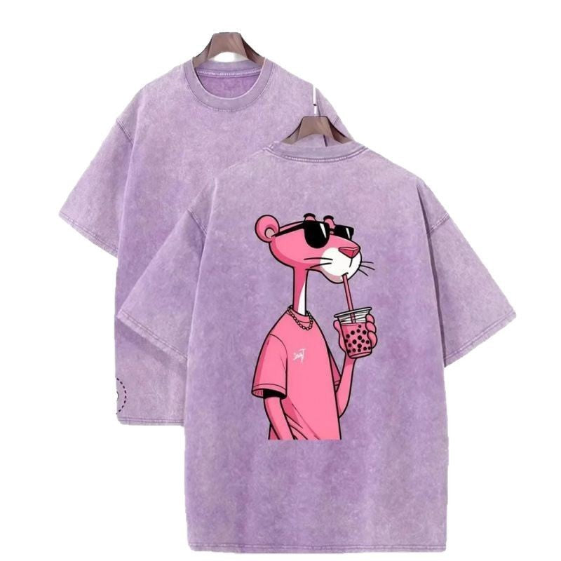 Dame Oversized T-shirt med unikt print Stilla
