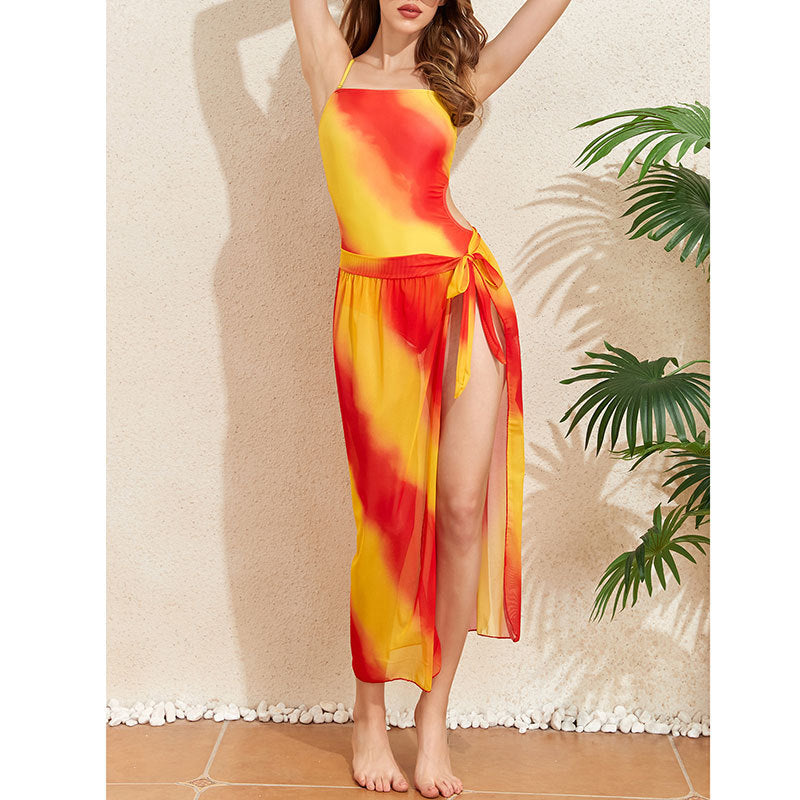 Dame Cut-Out Éntydig Badedragt med matchende Indpakningskjole Stilla