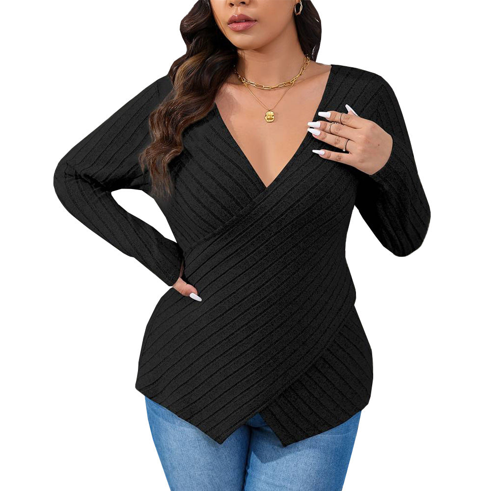 Dame elegant indpakningsoberdel med struktureret design Stilla