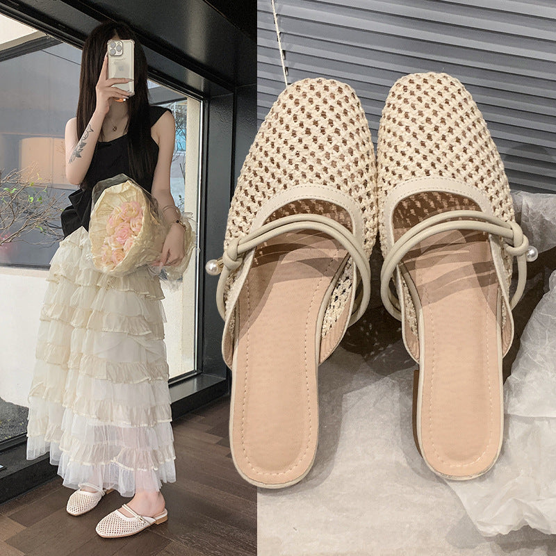 Dame Elegant Åben Tå Slide Mules Stilla