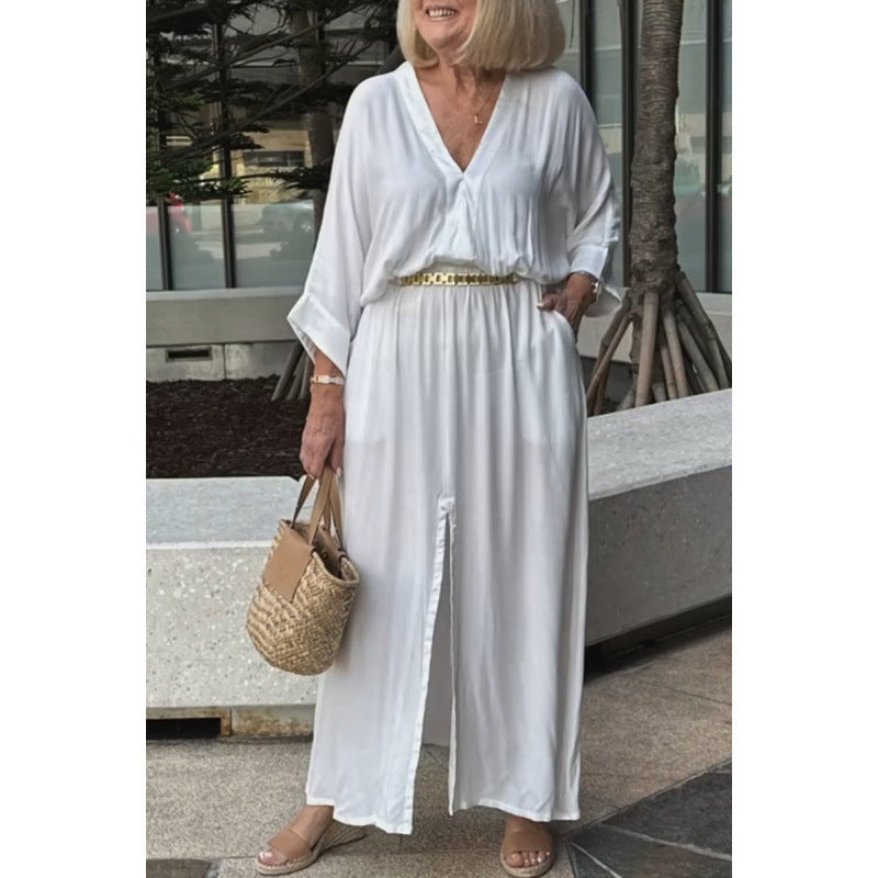 Dame lang jumpsuit med elegant snit Stilla