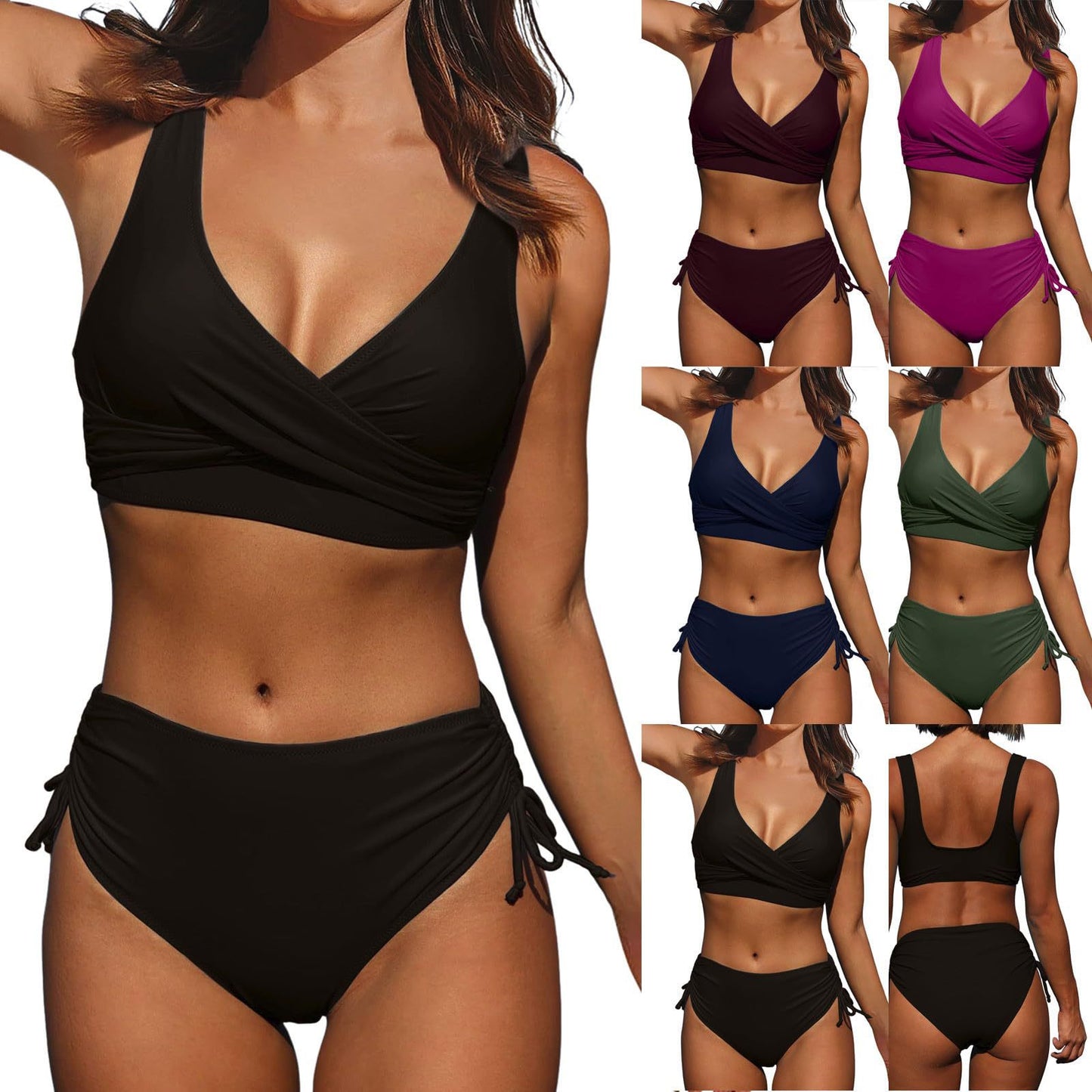 Dame Bikini-sæt med elegant indpakningsdesign og figursyet trusse Stilla