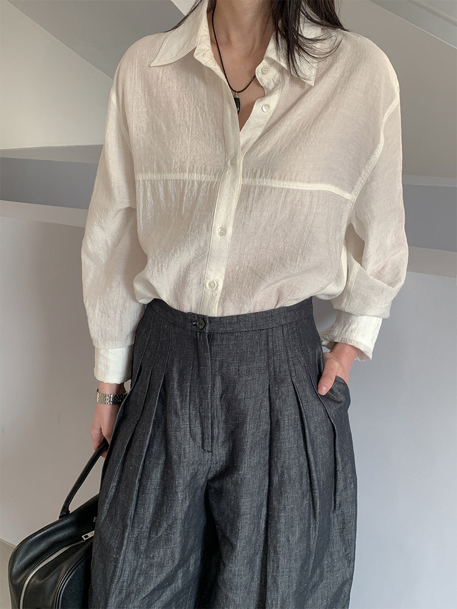 Dame afslappet bluse med moderne snit og løs pasform Stilla