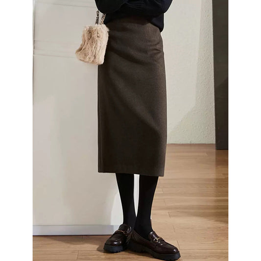 Dame elegant blyantskørter med fint struktureret materiale og høj talje Stilla