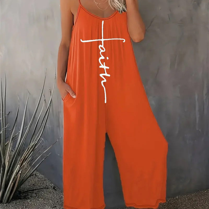 Dame Casual Jumpsuit med løs pasform og praktiske lommer Stilla