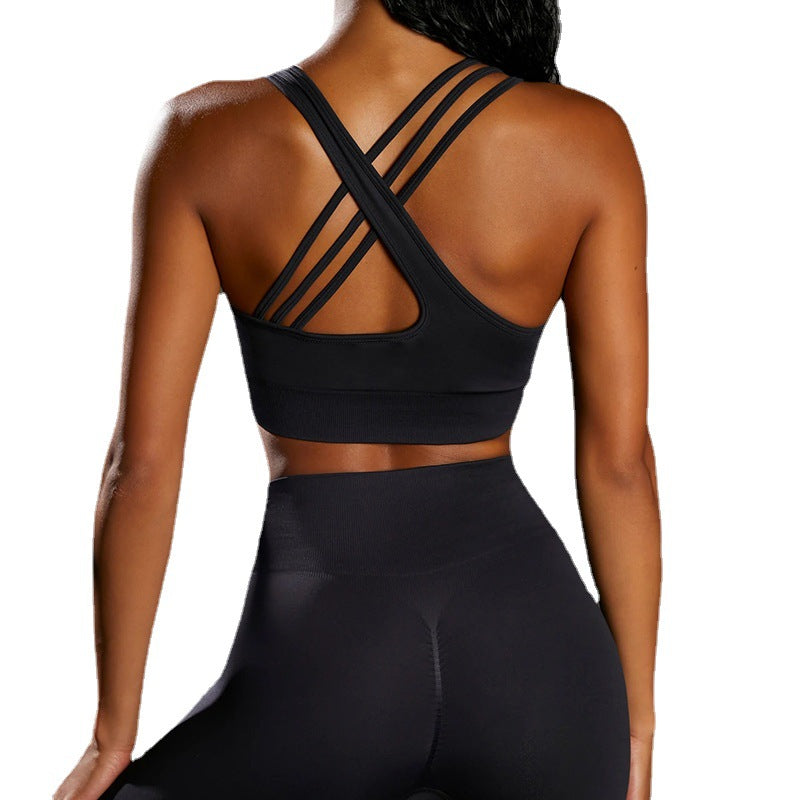 Stilla | Push up Yoga Vest Cross Sports Outerwear Med Brystpude
