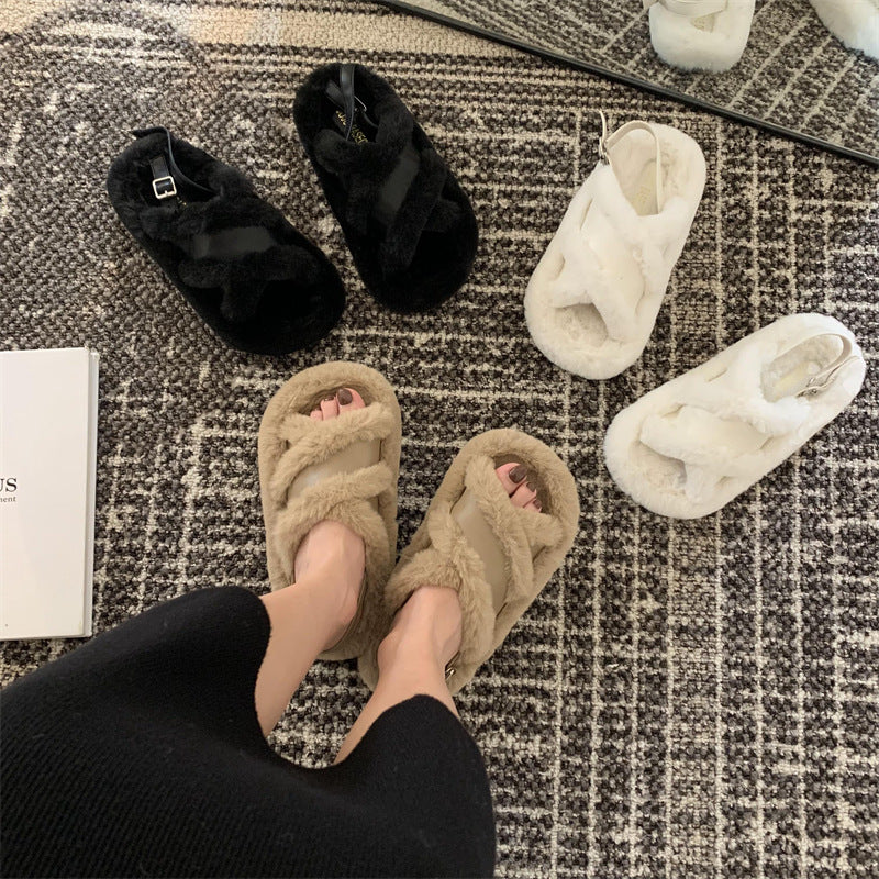 Femme Cozy Faux Fur Slide Hjemmesko Stilla