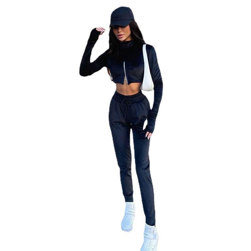 Dame Cropped Fleece Activewear Sæt Stilla