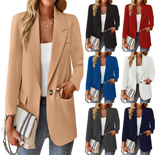 Dame elegant blazer med moderne snit og lommer Stilla