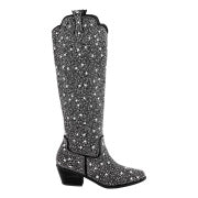 Femme med rhinestones dekorerede lårhøje cowboystøvler Stilla