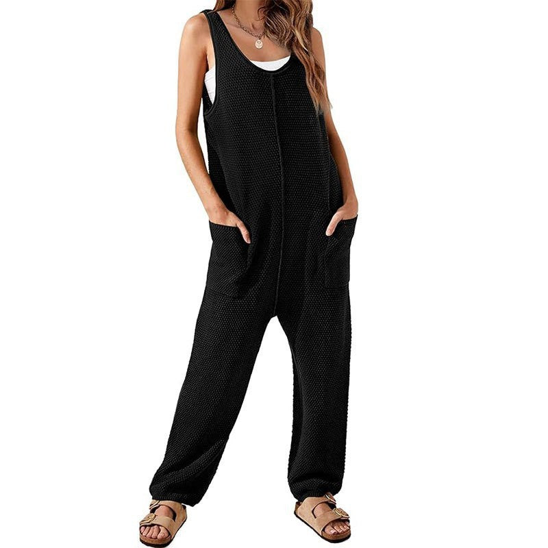 Dame afslappet jumpsuit med praktisk lomme-design Stilla