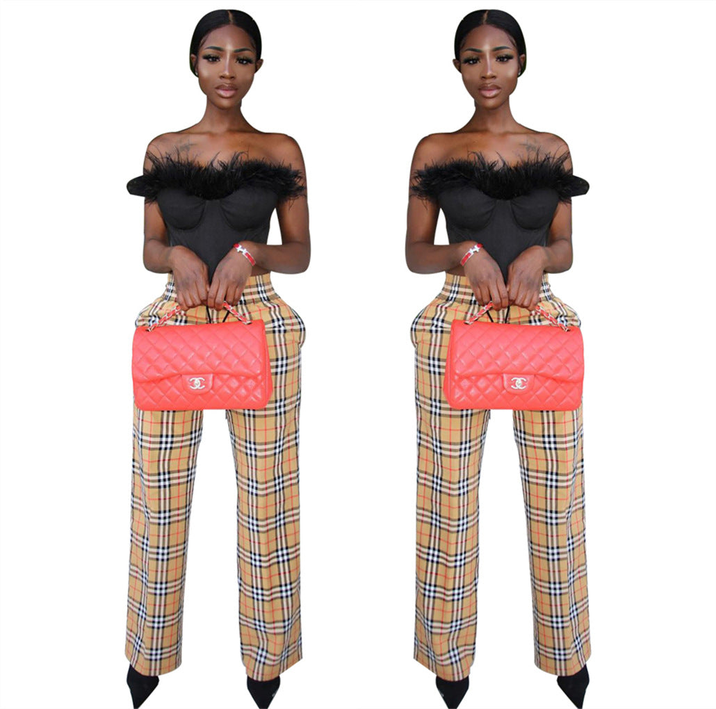 Dame Elegant Bustier med luksuriøse Palazzo-bukser Stilla