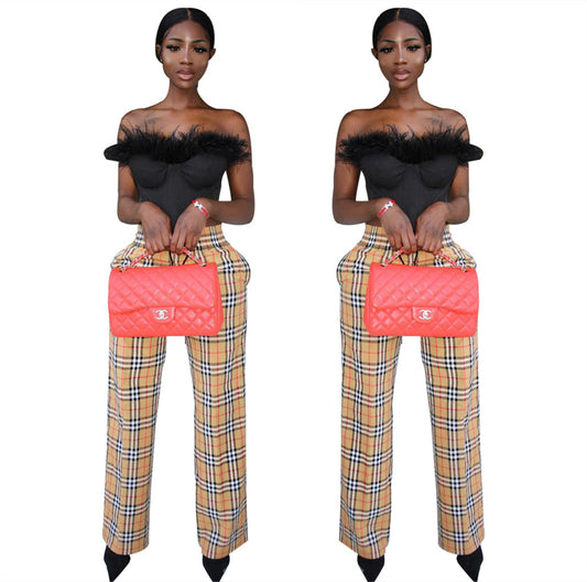 Dame Elegant Bustier med luksuriøse Palazzo-bukser Stilla