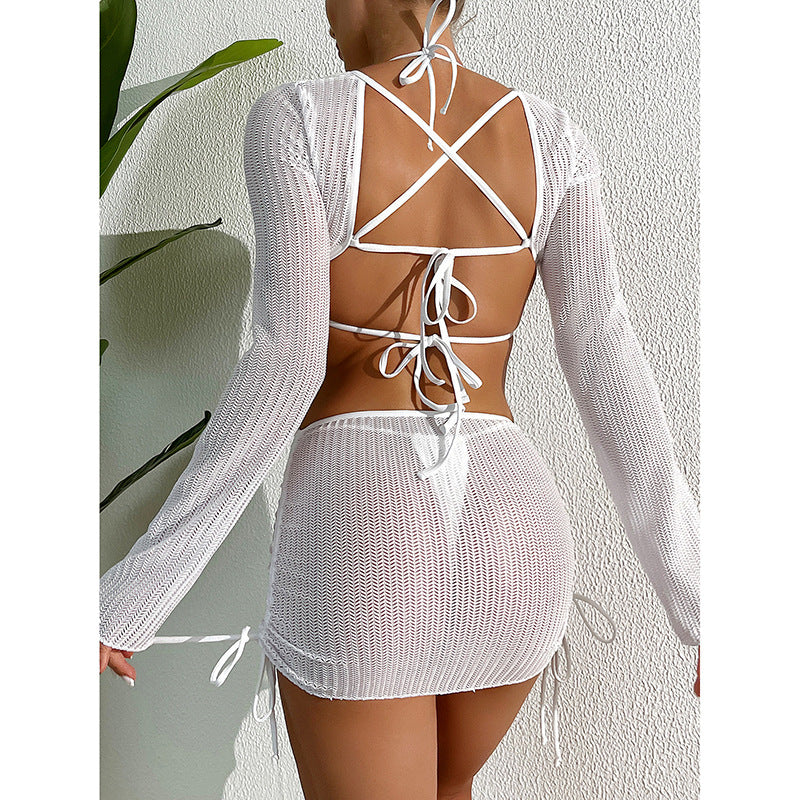 Dame Cut-Out Mesh Strandkjole Stilla