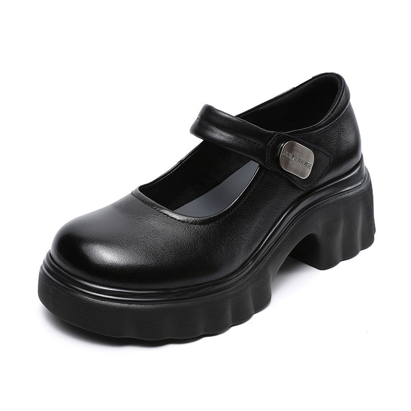 Dame Chunky Platform Mary Jane sko med stilfuldt bånd Stilla