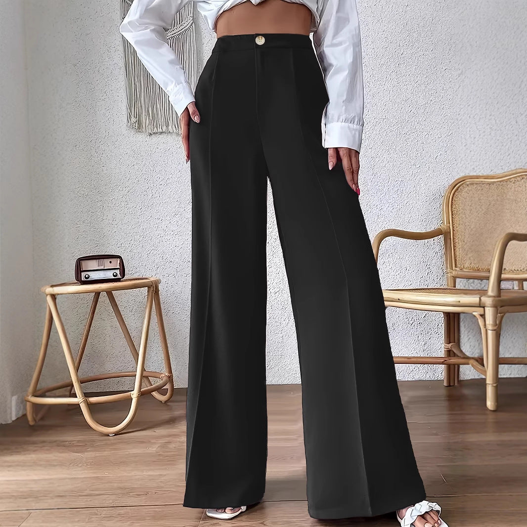 Dame elegant brede bukser med høj talje Stilla