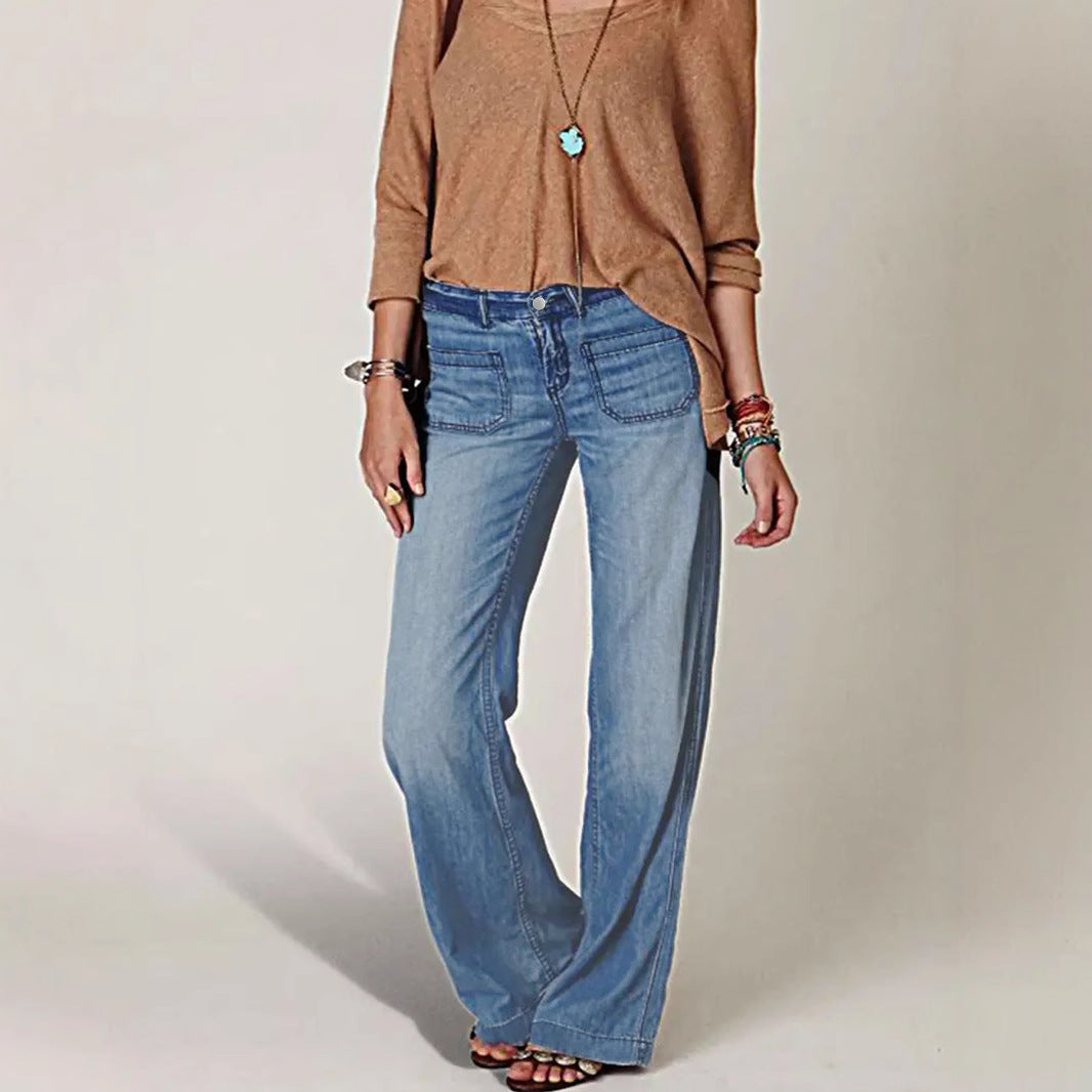 Dame Wide Leg Jeans Stilla