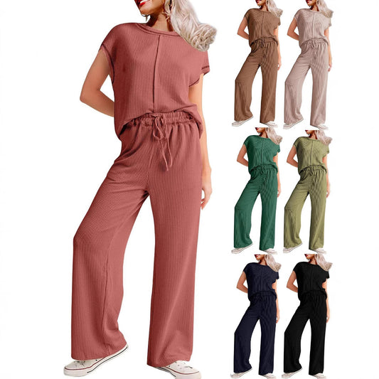 Dame Komfortabel Jumpsuit med bred ben og elastisk talje Stilla