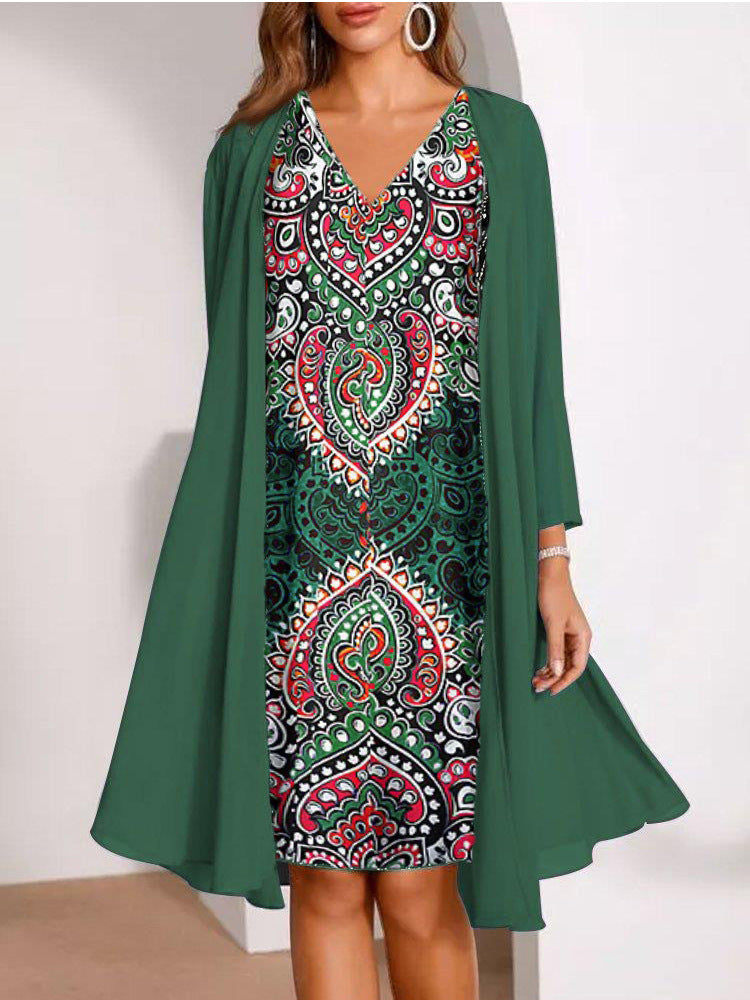 Dame elegant aftenkjole med skinnende overtræk Stilla