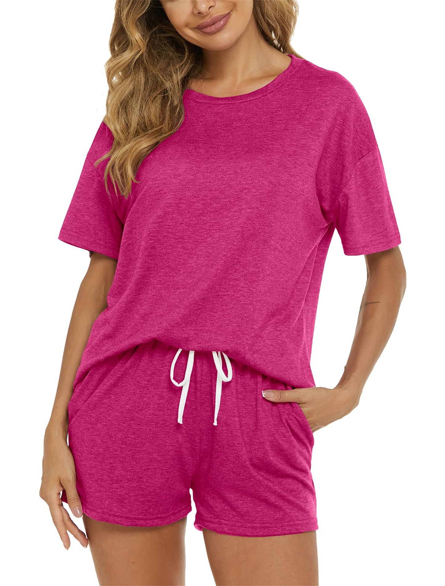 Dame afslappet kortærmet pyjamas-sæt Stilla