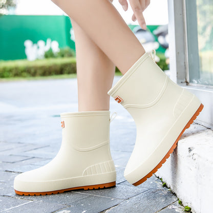 Dame fashionable gummistøvler med skridsikker sål og komfortabel indvendig polstring Stilla