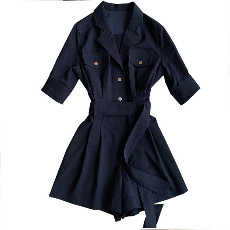 Dame stilfuld jumpsuit med figursyet snit og praktiske lommer Stilla