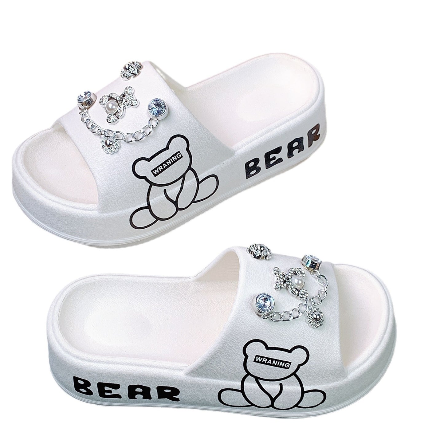 Dame Elegant dekorerede Slipper-sandaler med elegante applikationer Stilla