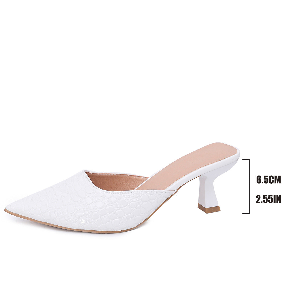 Dame elegant High Heel Pantoletter med spidse tæer-design og moderne blokhæl Stilla