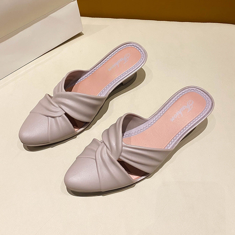 Dame elegante og komfortable mules med flettet overdel Stilla