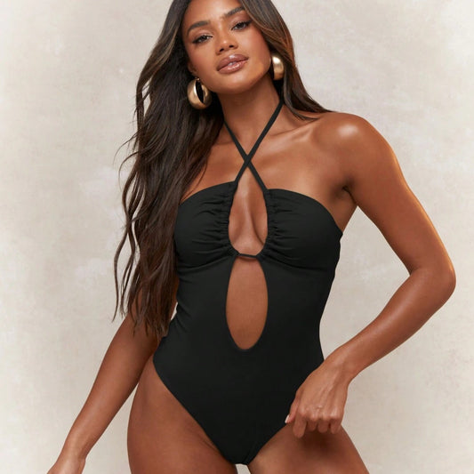 Dame Cut-Out Halterneck One-Piece Badedragt Stilla 1750839309