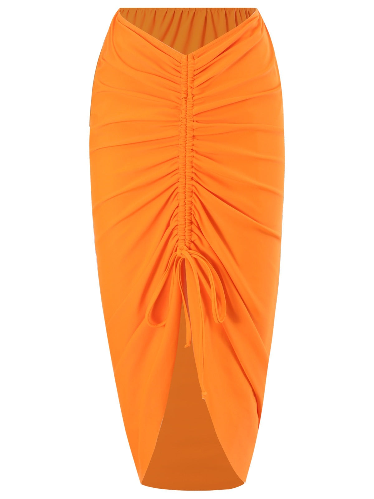 Dame Elegant Ént-piece Badedragt med asymmetrisk snit og raffineret indpakningsskørt Stilla