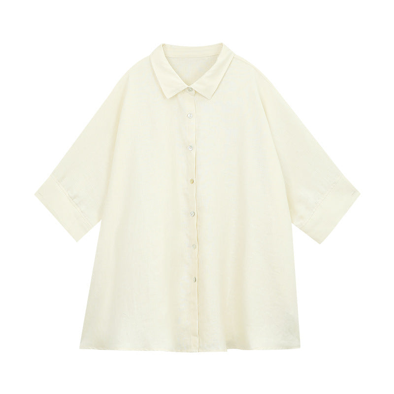 Dame afslappet skjorte med moderne snit og let materiale Stilla