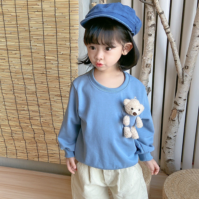 Børne Sweatshirt med adorabelt Teddy Bjørn Design Stilla